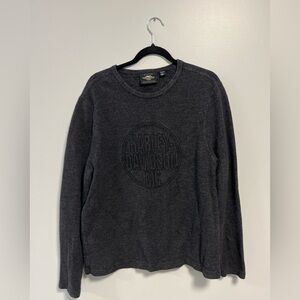 Harley-Davidson Genuine Motorclothes Long Sleeve Shirt Large Grey Logo